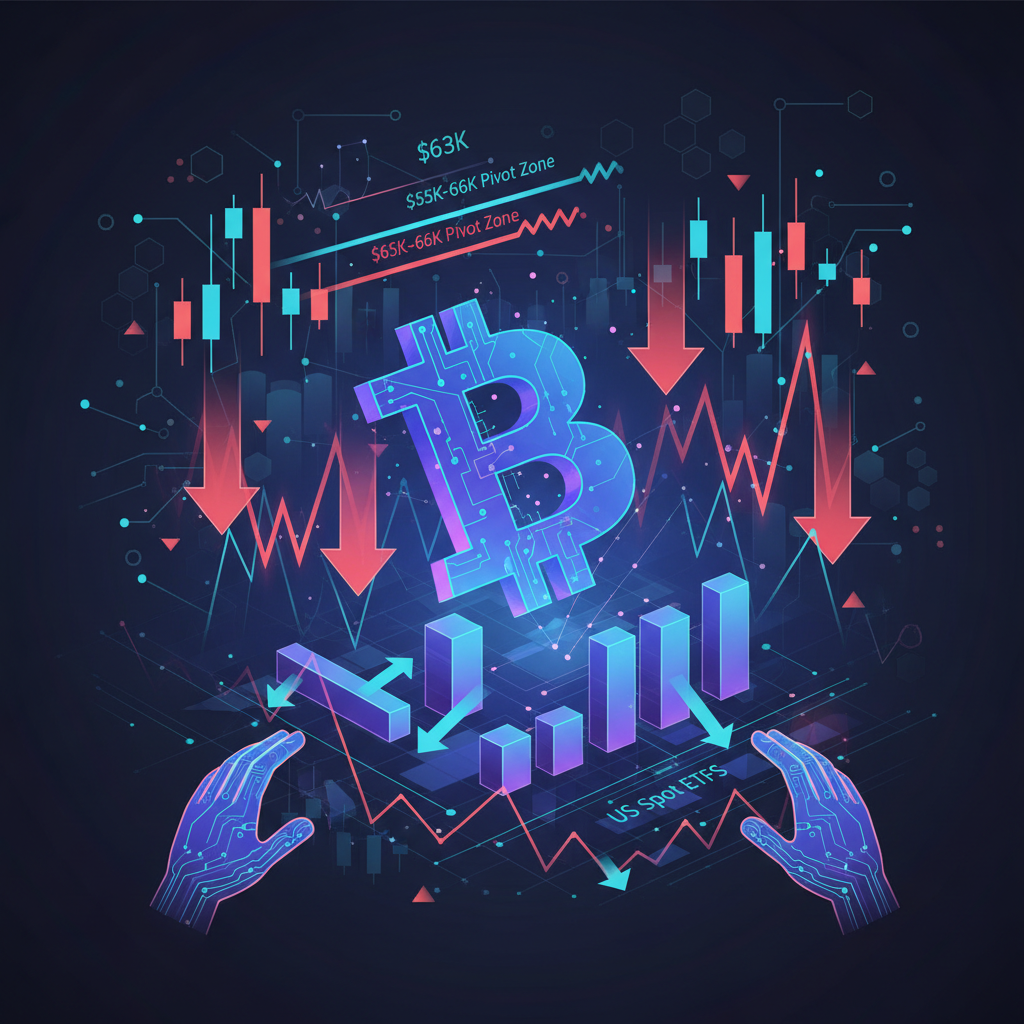 US Spot Bitcoin ETFs See Fresh Net Outflows as BTC Slips Below $63K