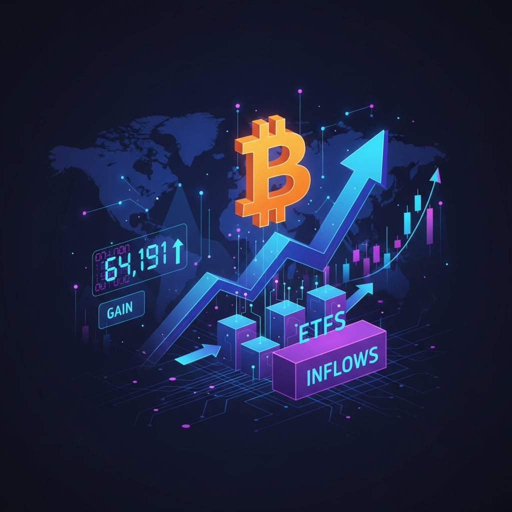 Bitcoin ETFs Flip Back to Inflows as BTC Reclaims the Mid-$64K Range