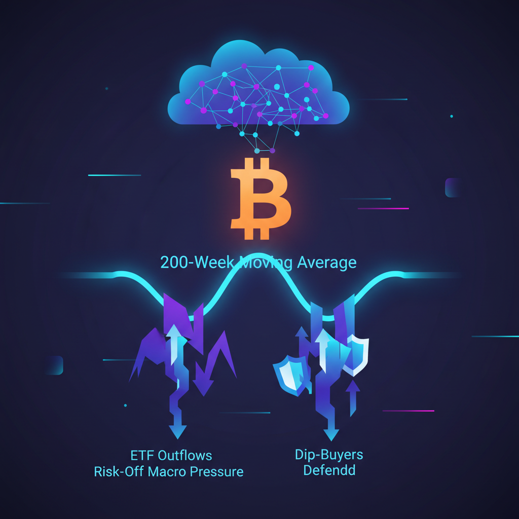 Bitcoin Hovers on 200‑Week Moving Average Near $62.5K as ETF Outflows and Risk-Off Macro Collide