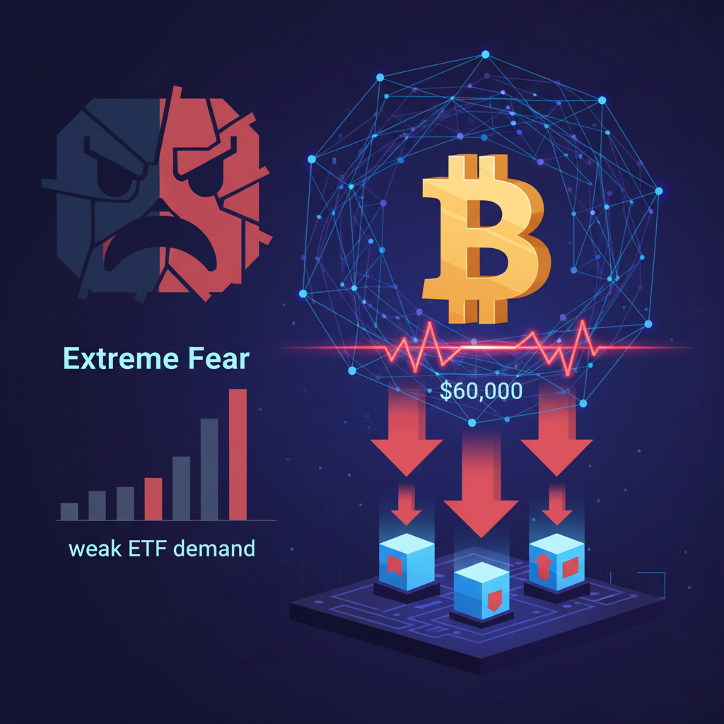 Bitcoin Holds Near $60K as ETF Outflows Keep Pressuring Spot Demand