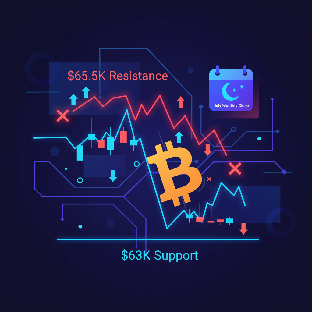 Bitcoin Dips to $63,988 After Rejection at $65.5K Resistance; Traders Eye $63K Support