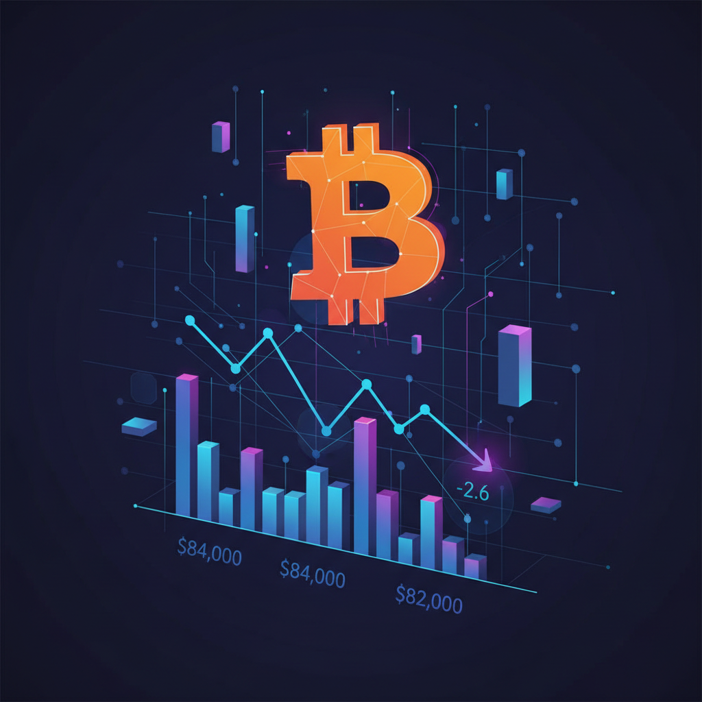 Bitcoin Dips 2.6% to $84,150, Cooling After Rally From $77K Lows